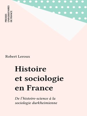 cover image of Histoire et sociologie en France